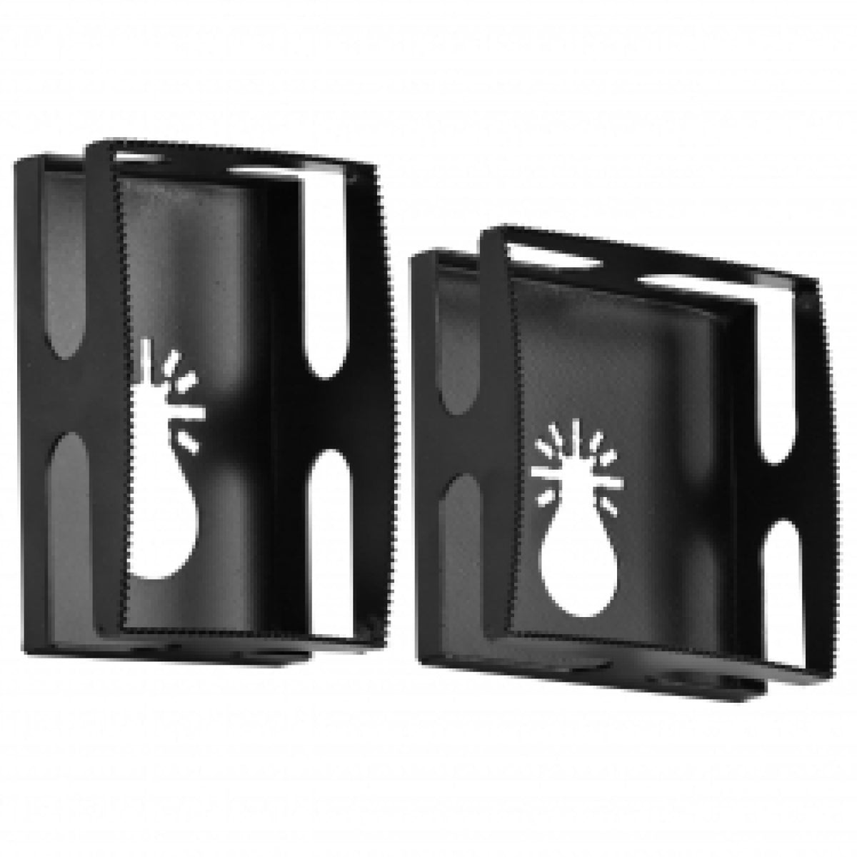 The two square slot cutter plates included in the kit